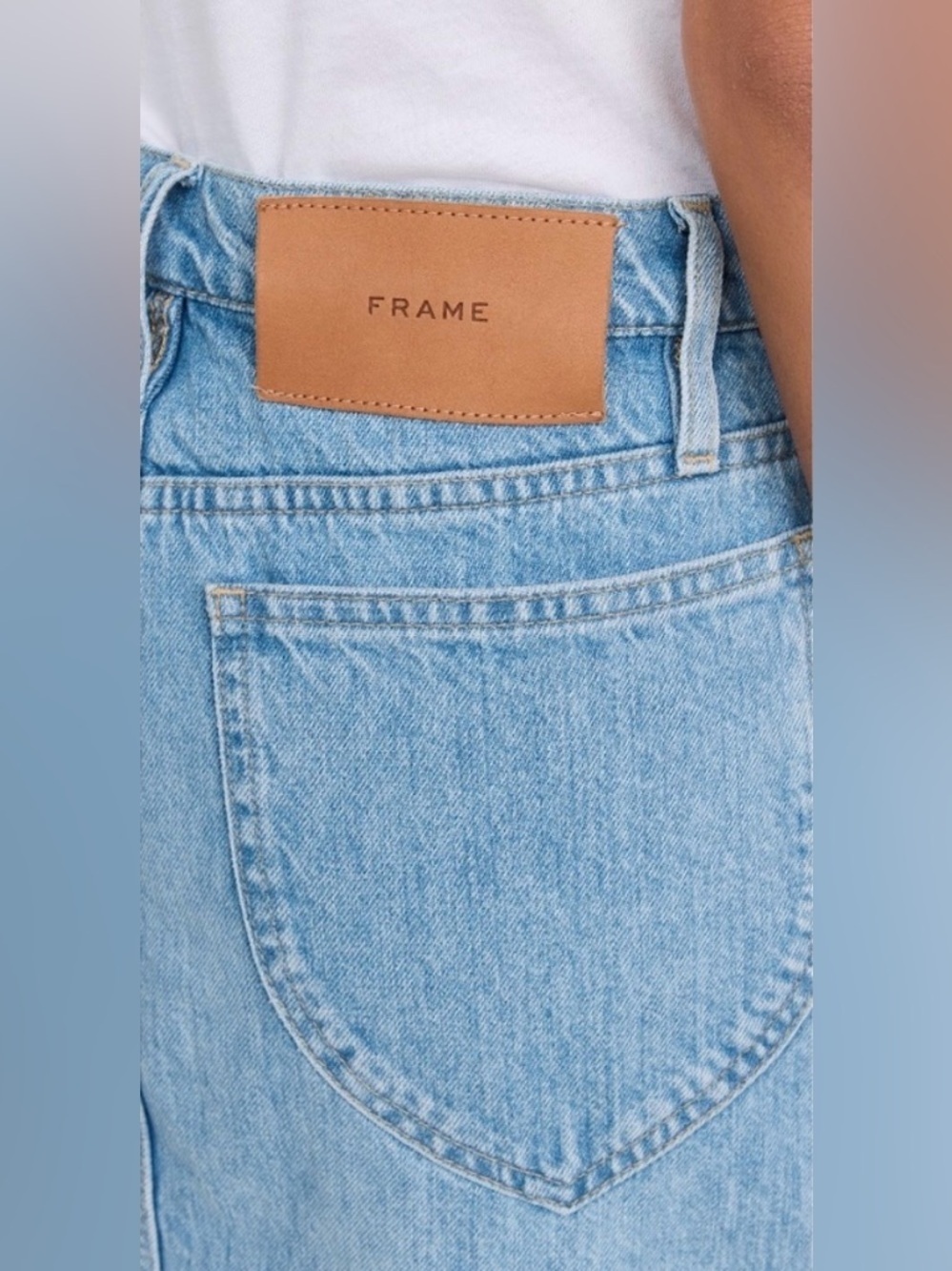 FRAME Le Italien Blue Denim Maxi Skirt - Picture 4 of 9
